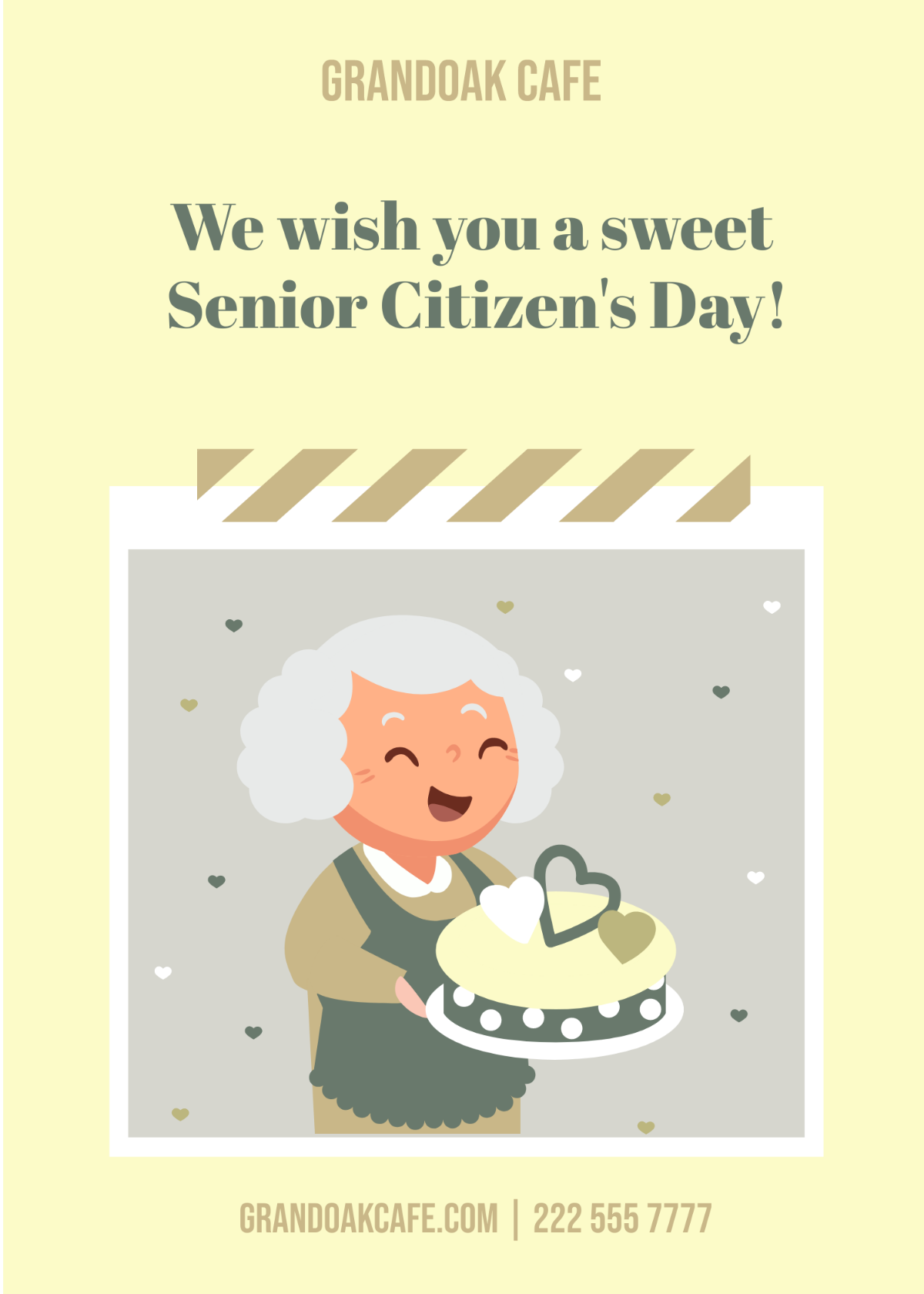 Senior Citizen's Day Greeting Card Template