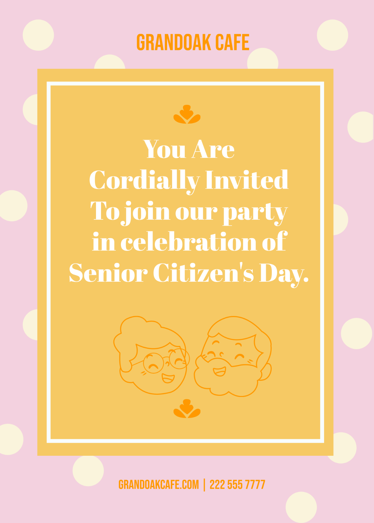 Free Senior Citizen's Day Invitation Template