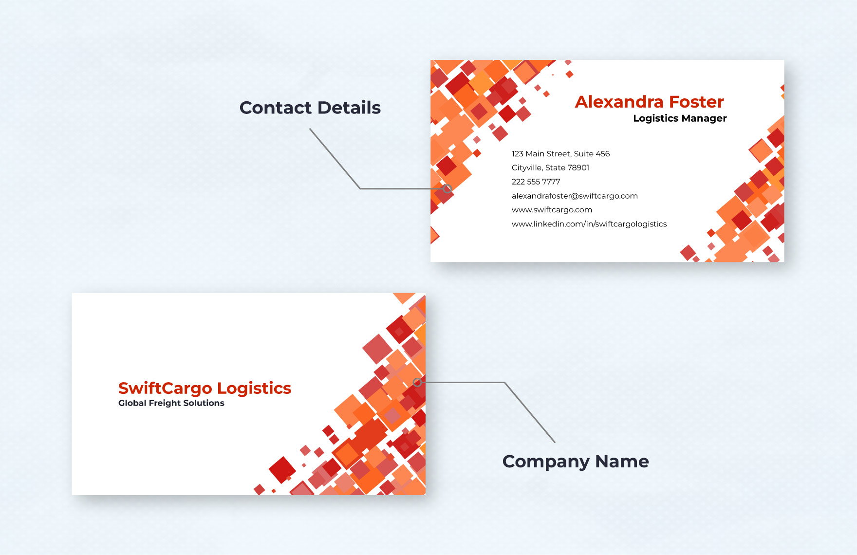 Logistics Business Card Template