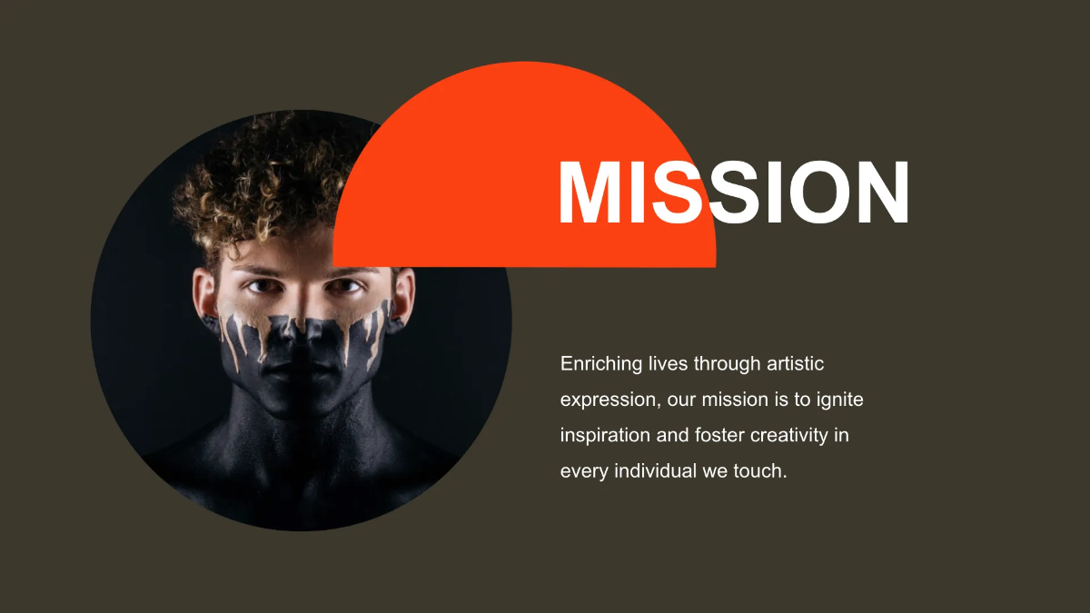 Free Art Studio Agency Presentation Template to Edit Online