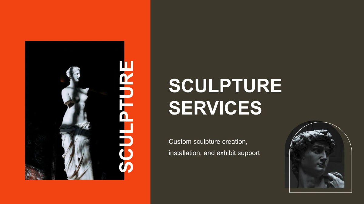 Free Art Studio Agency Presentation Template to Edit Online