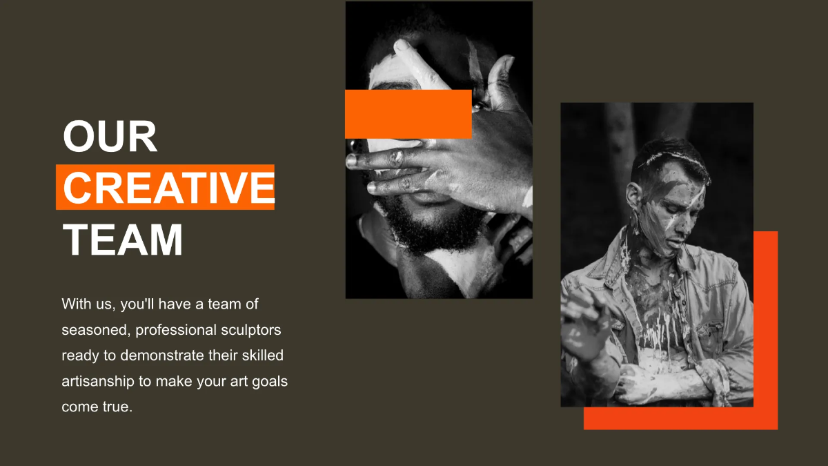 Free Art Studio Agency Presentation Template to Edit Online