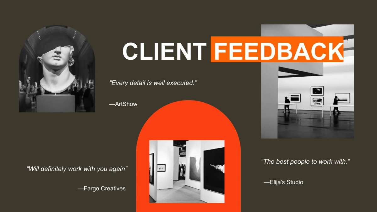 Free Art Studio Agency Presentation Template to Edit Online