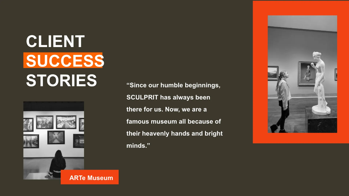 Free Art Studio Agency Presentation Template to Edit Online