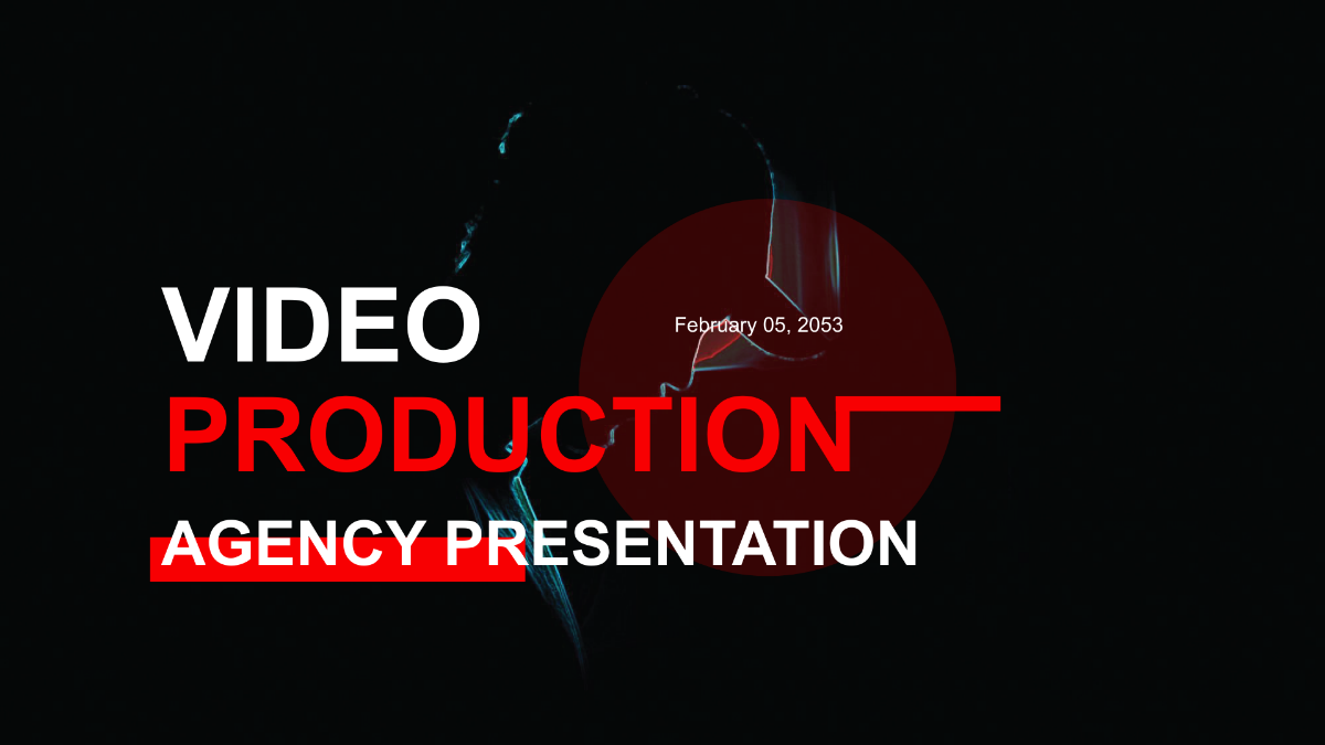 Video Production Agency Presentation template
