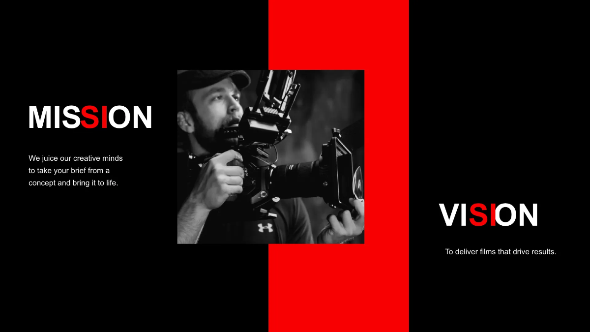 Free Video Production Agency Presentation Template to Edit Online