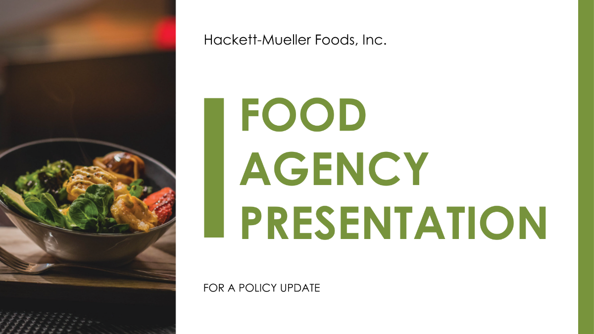 Food Agency Presentation Template 