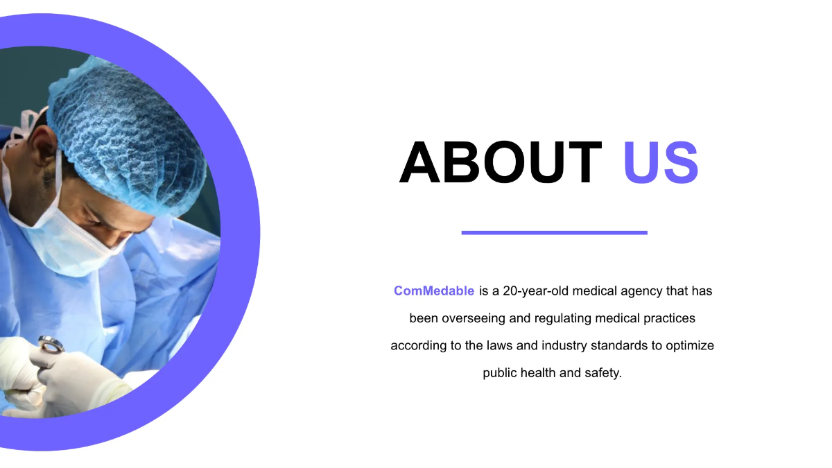 Free Medical Agency Presentation Template to Edit Online