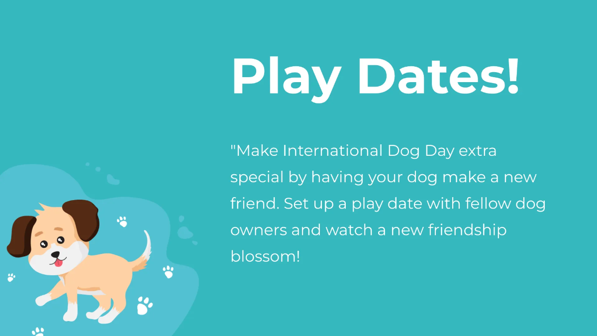 Free International Dog Day Presentation Template to Edit Online