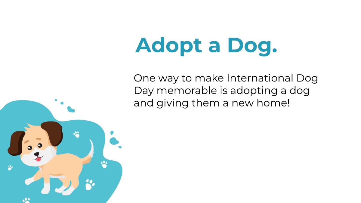 Free International Dog Day Presentation Template to Edit Online