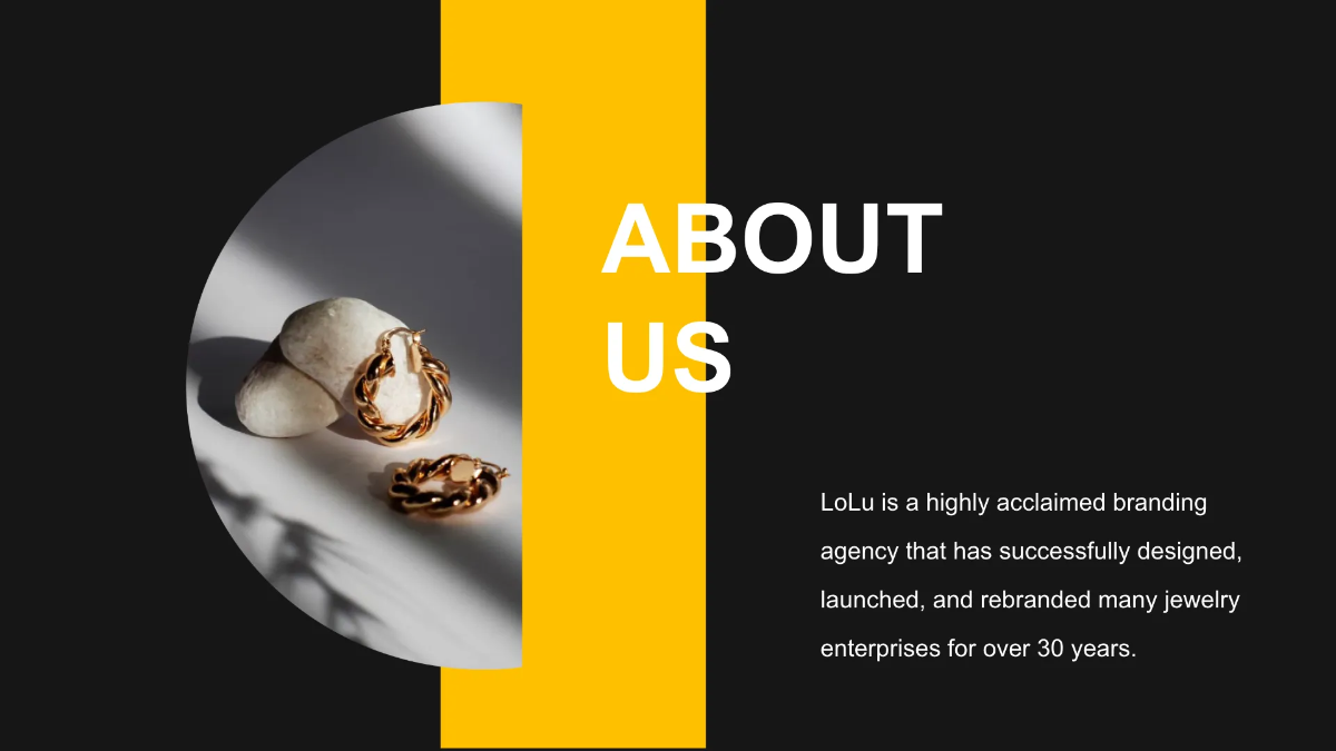 Free Jewelry Branding Agency Presentation Template to Edit Online