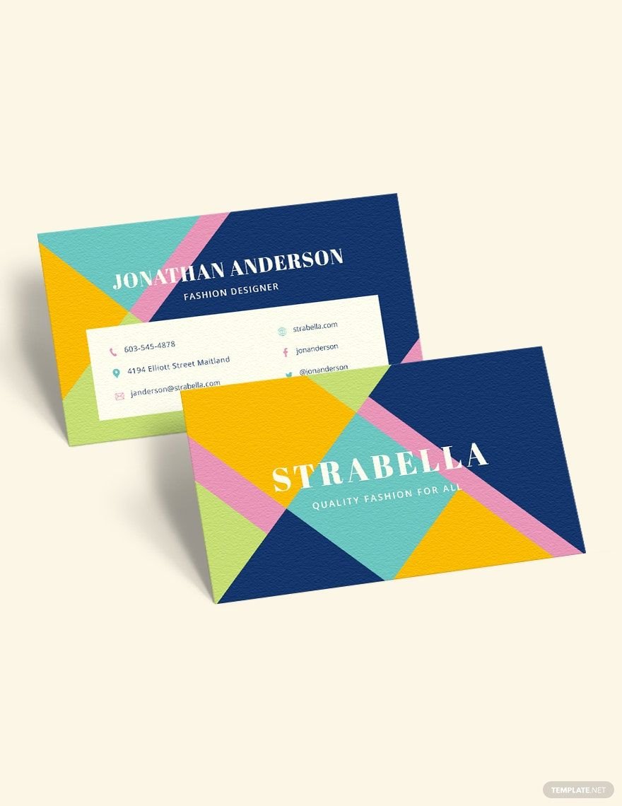 Multi-Color Business Card Template in Word, Google Docs, Illustrator, PSD, Apple Pages, Publisher