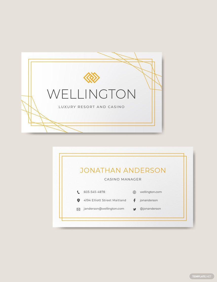 Sample Business Card Template