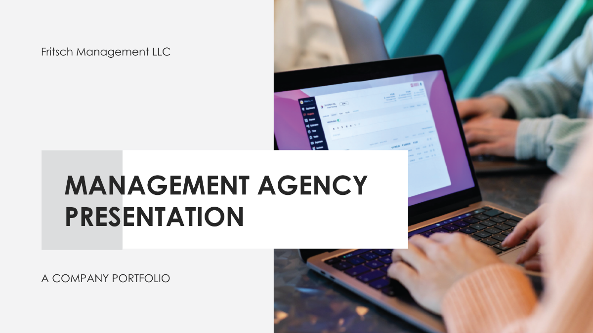 Management Agency Presentation Template