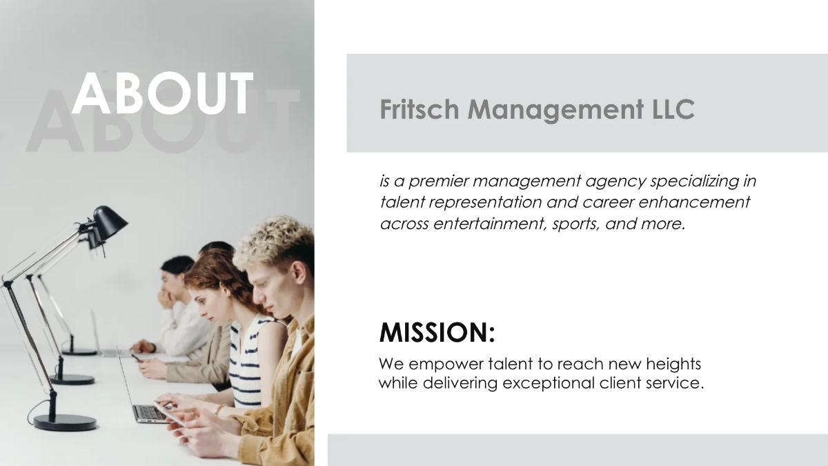 Free Management Agency Presentation Template to Edit Online