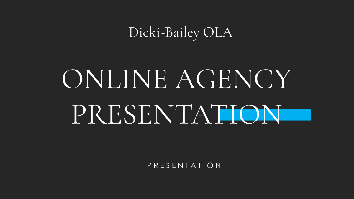 Online Agency Presentation Template