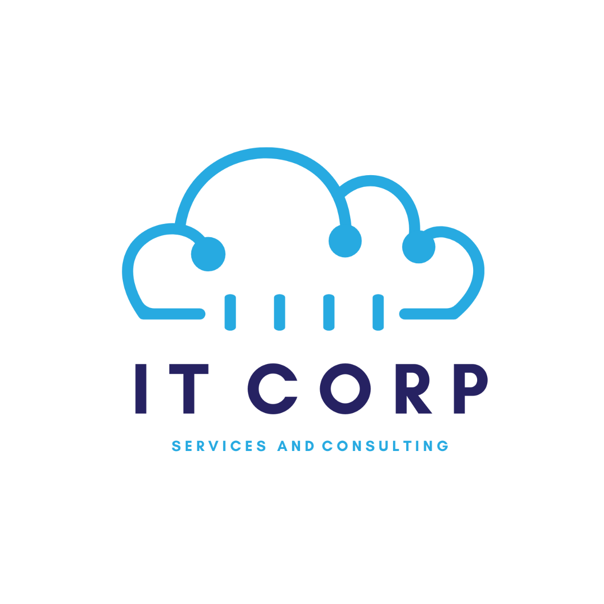 IT Cloud Consulting & Implementation Logo Template