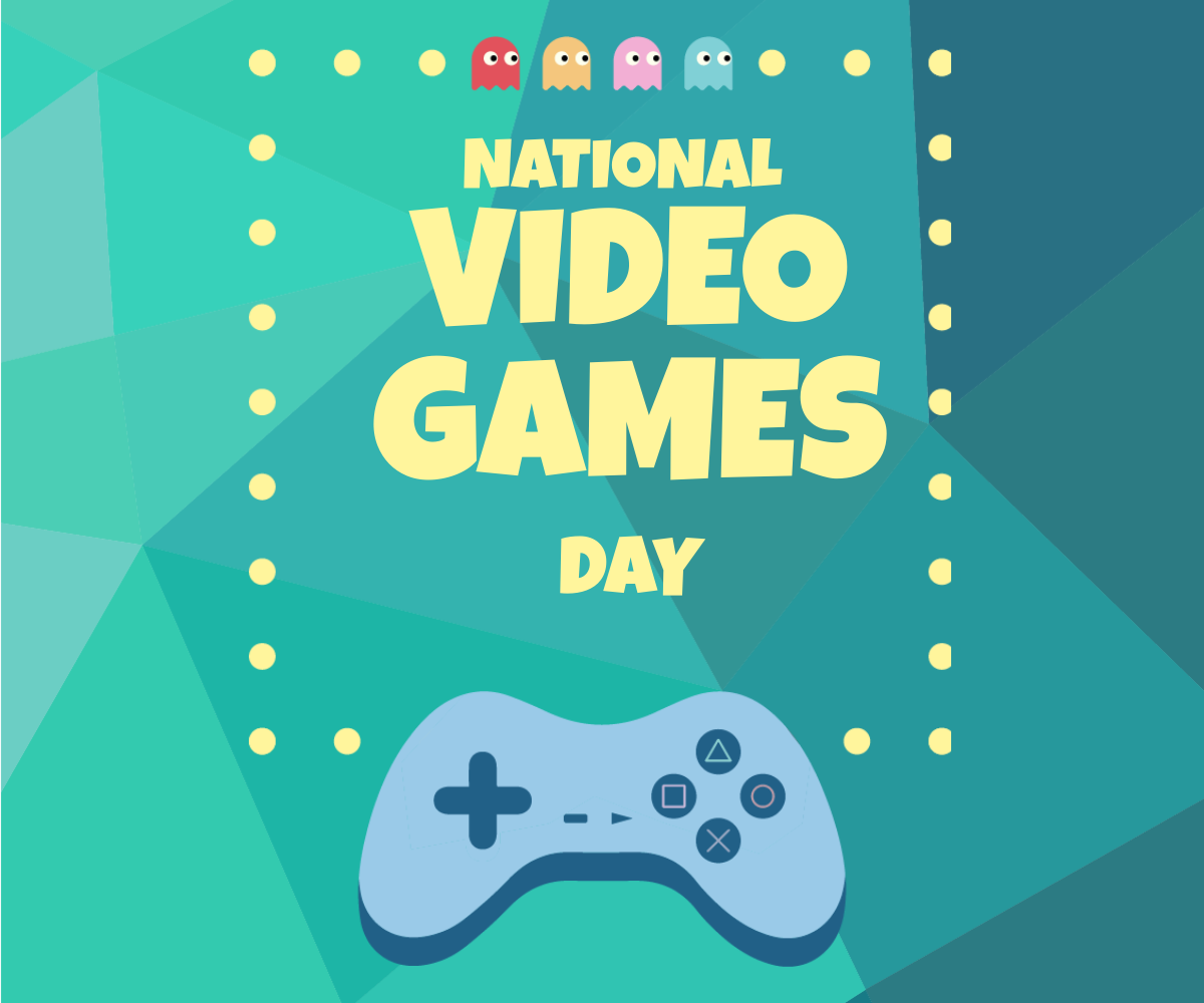 National Video Games Day Ad Banner Template