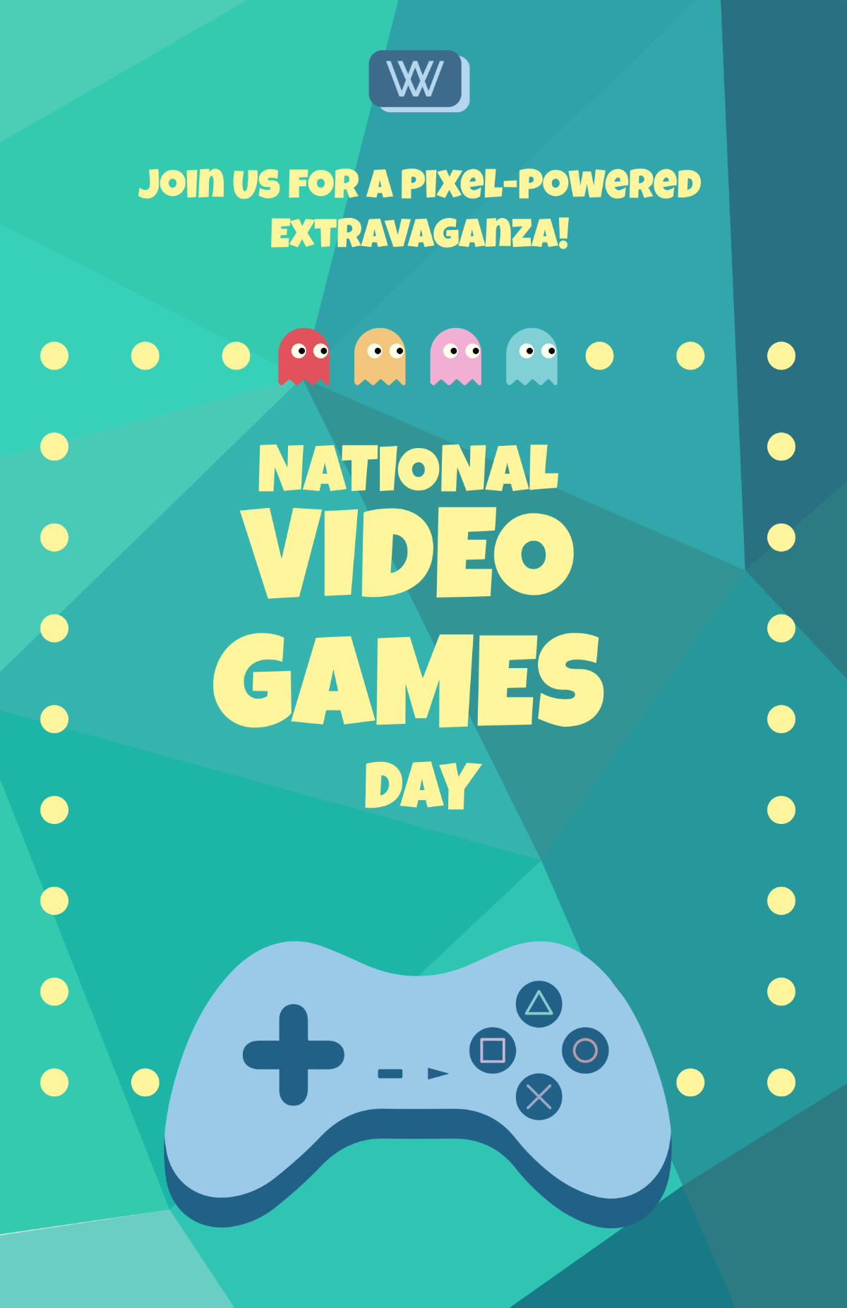 Free National Video Games Day Poster Template