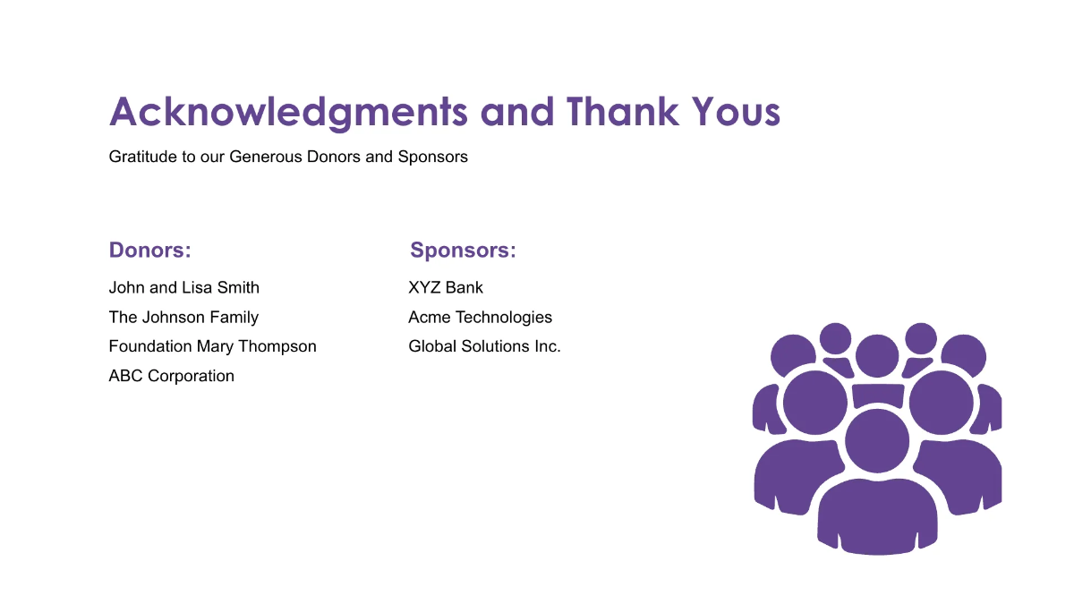 Free Nonprofit Organization Post-Event Results Presentation Template to Edit Online