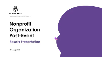 Free Nonprofit Organization Post-Event Results Presentation Template to Edit Online
