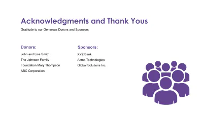 Free Nonprofit Organization Post-Event Results Presentation Template to Edit Online