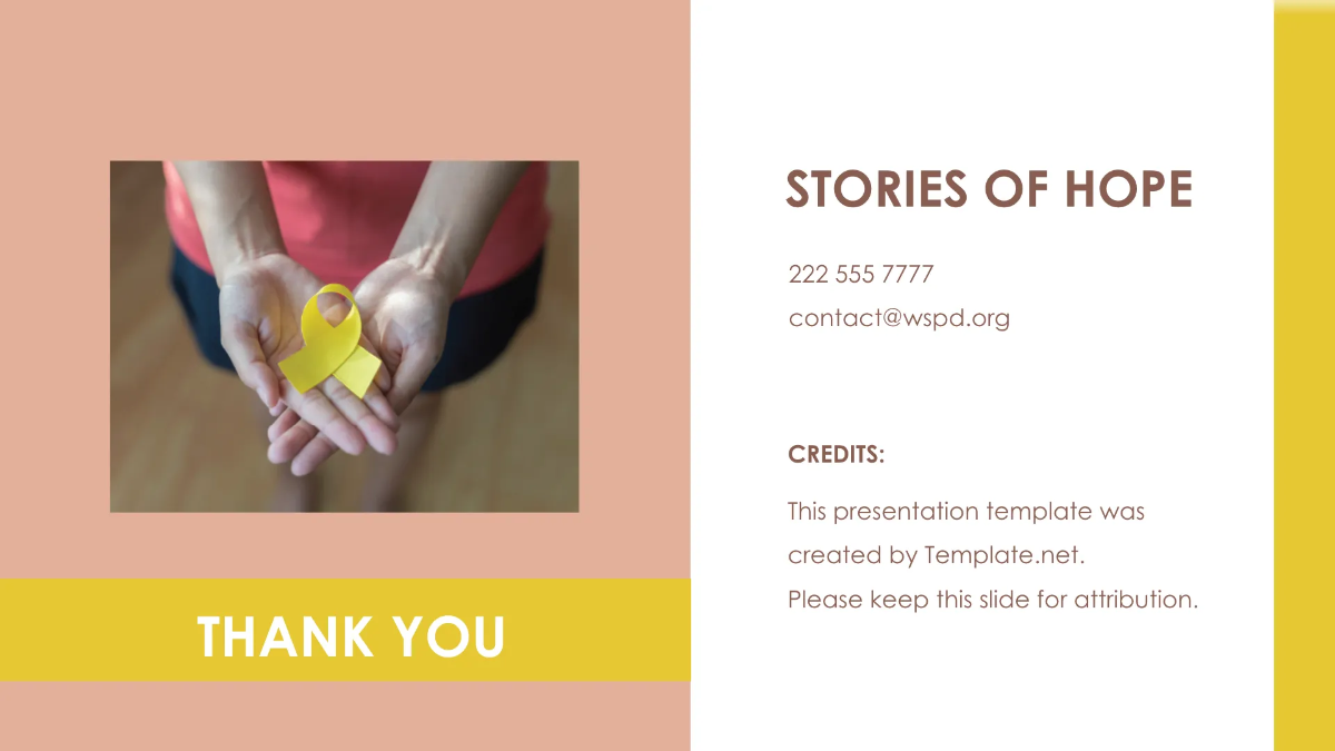 Free World Suicide Prevention Day Presentation Template to Edit Online