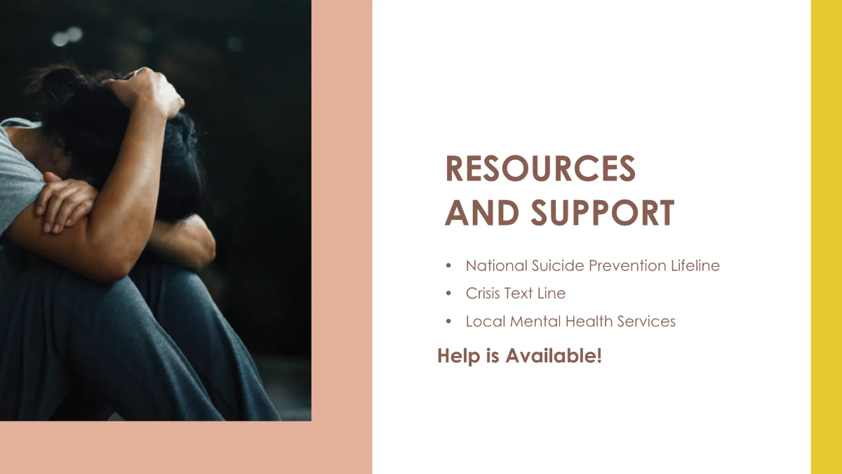 Free World Suicide Prevention Day Presentation Template to Edit Online