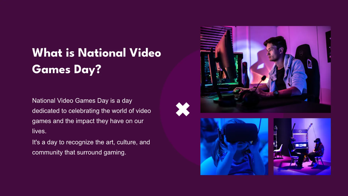 Free National Video Games Day Presentation Template to Edit Online