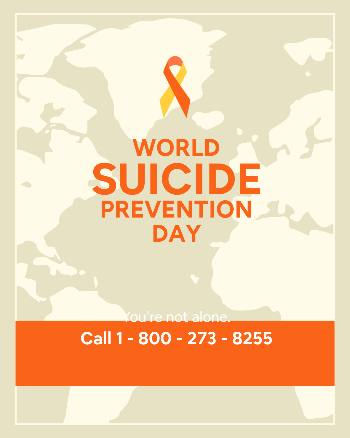 Free World Suicide Prevention Day Facebook Post Template
