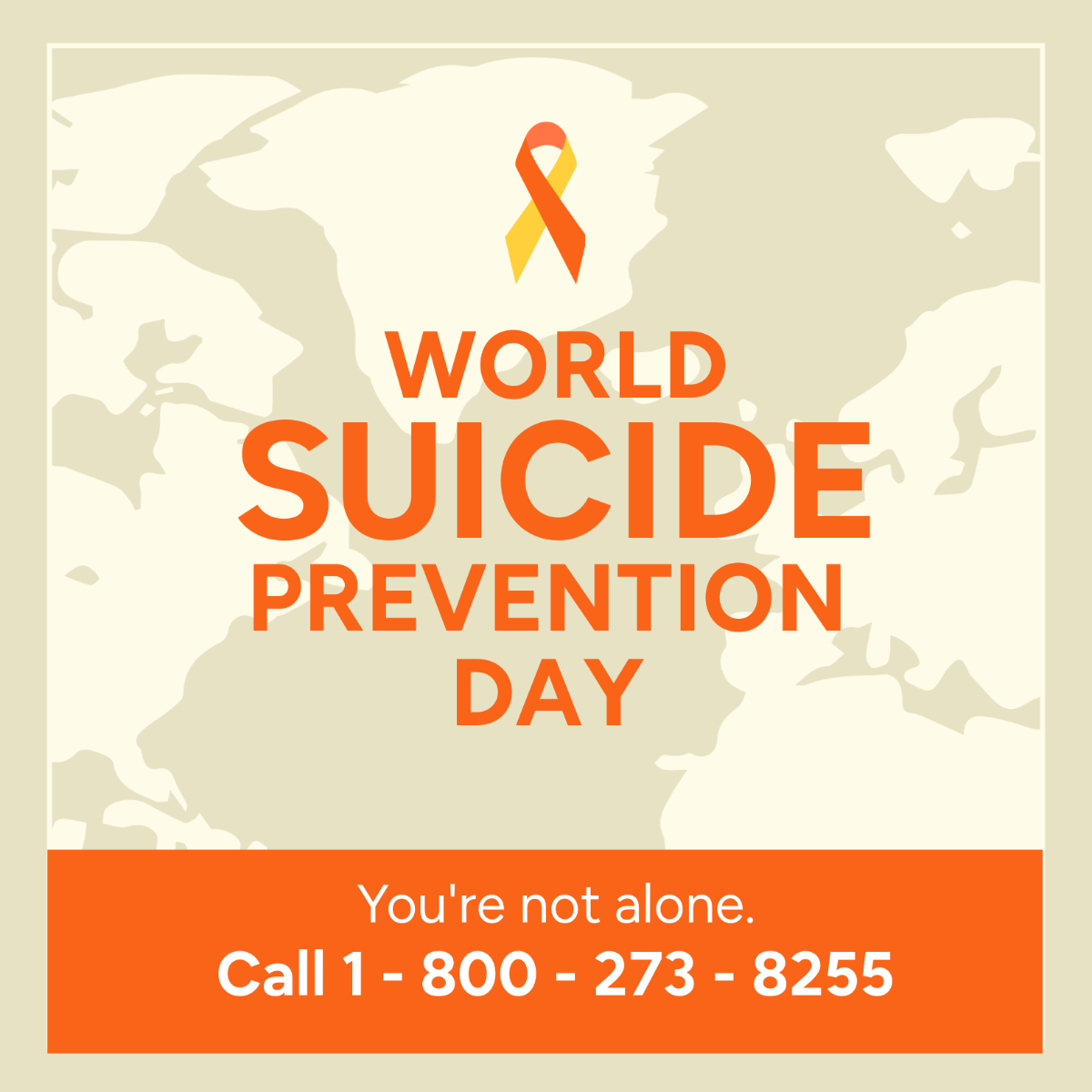 Free World Suicide Prevention Day LinkedIn Post Template