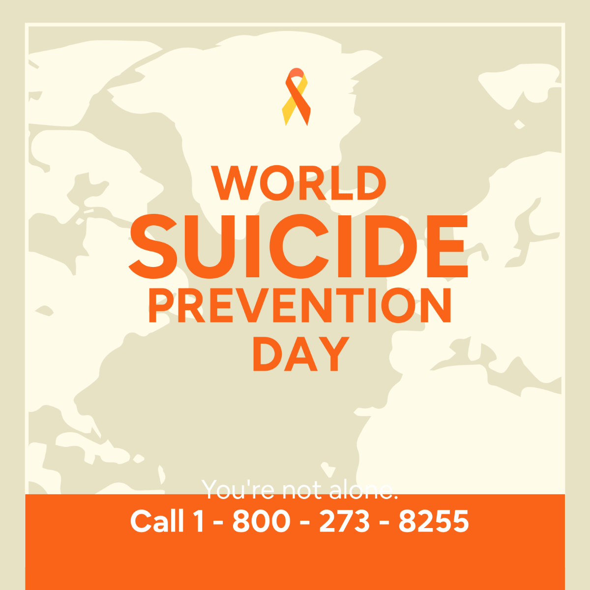 World Suicide Prevention Day WhatsApp Post Template