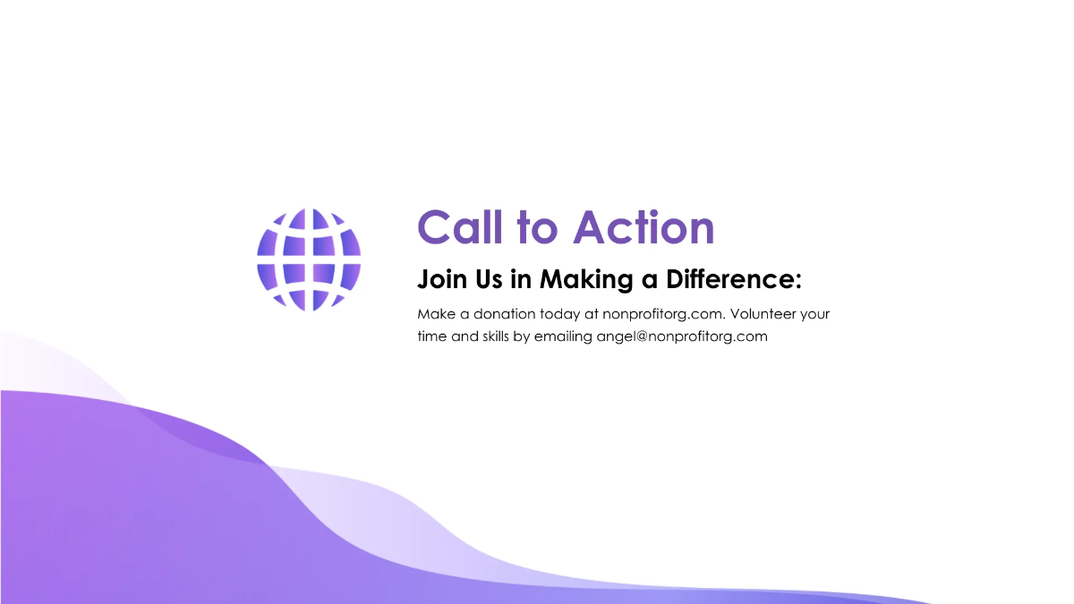 Free Nonprofit Organization Donor Presentation Template to Edit Online