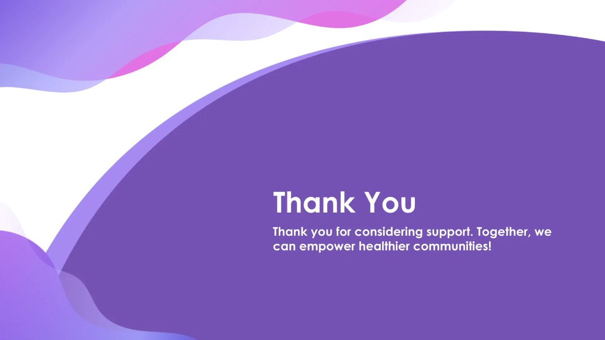 Free Nonprofit Organization Donor Presentation Template to Edit Online