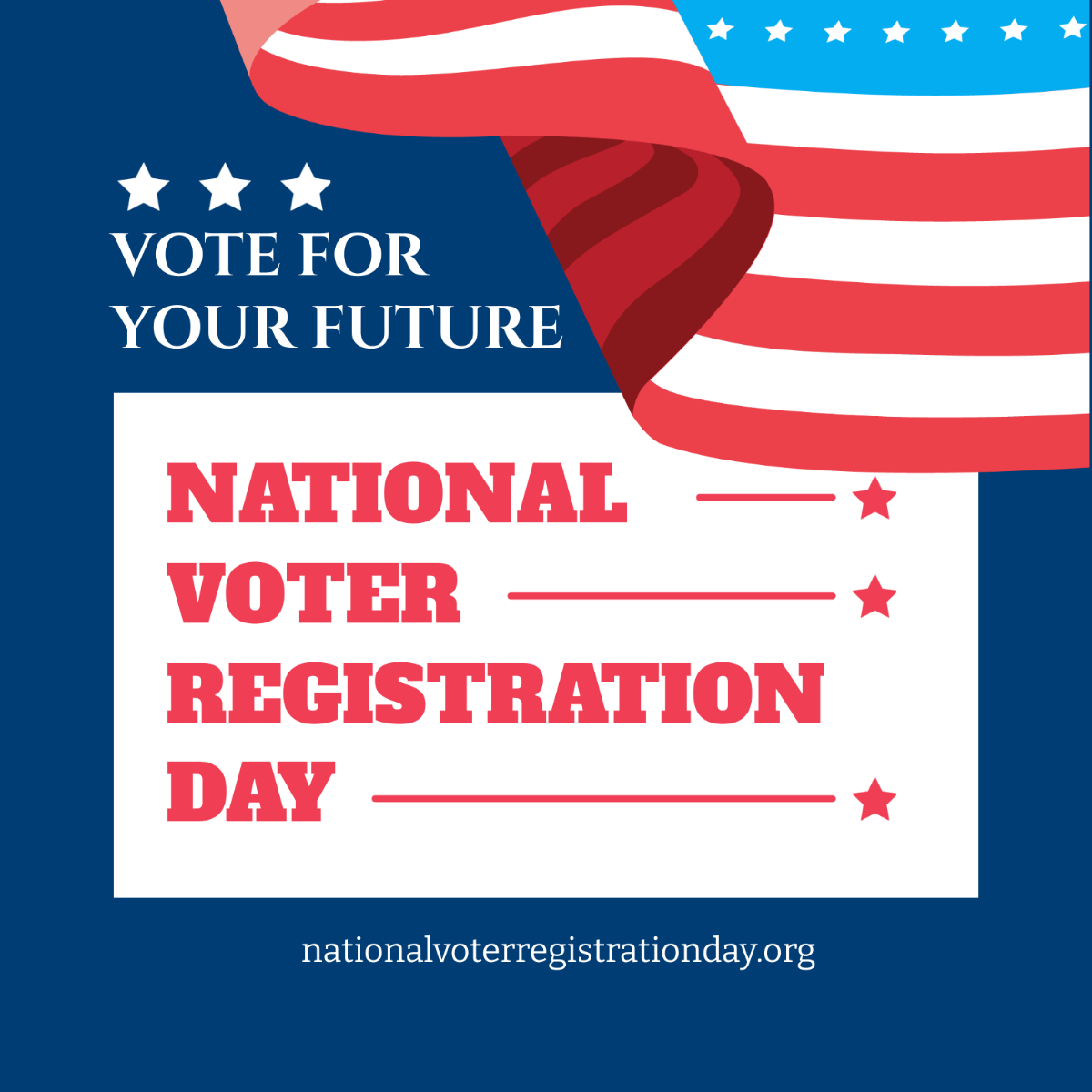 National Voter Registration Day Vector  Template