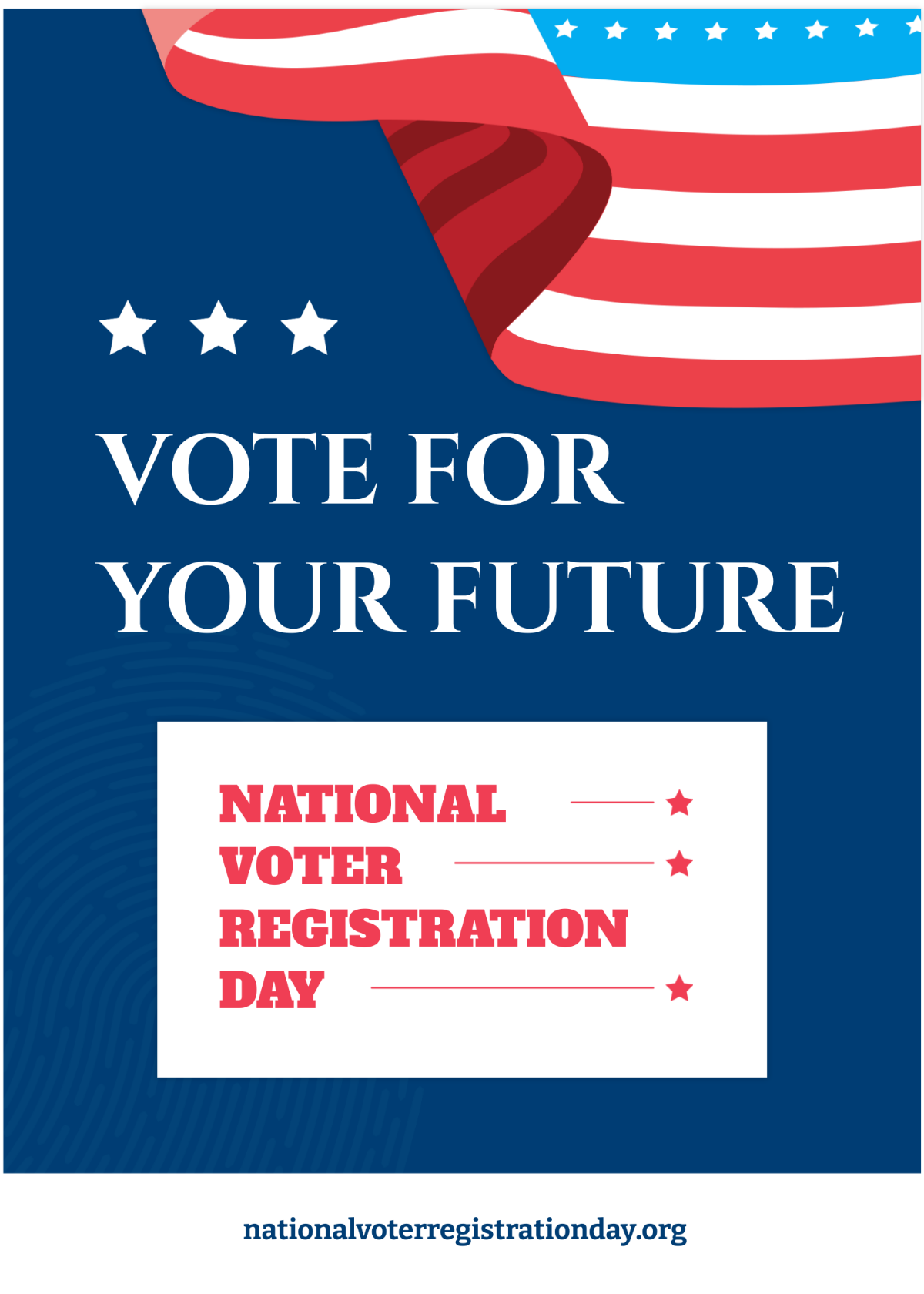 Free National Voter Registration Day Greeting Card Template