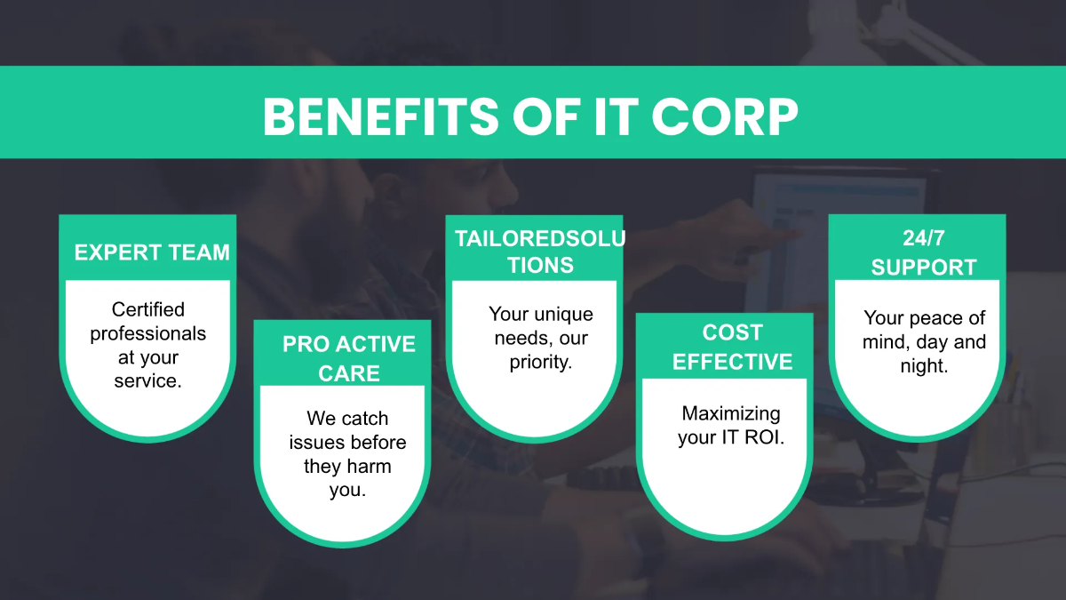 Free Managed IT Services Business Presentation Template to Edit Online