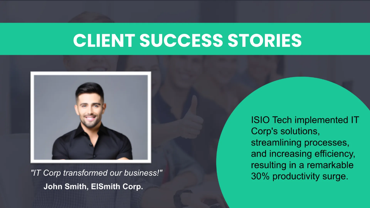 Free Managed IT Services Business Presentation Template to Edit Online