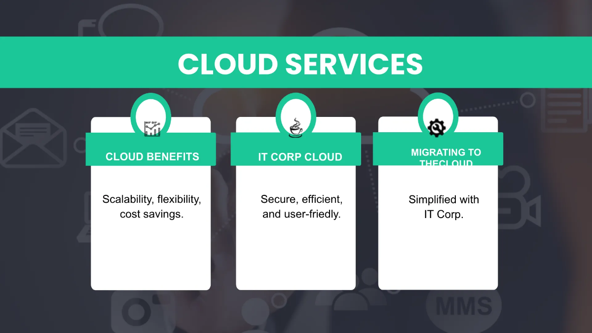 Free Managed IT Services Business Presentation Template to Edit Online