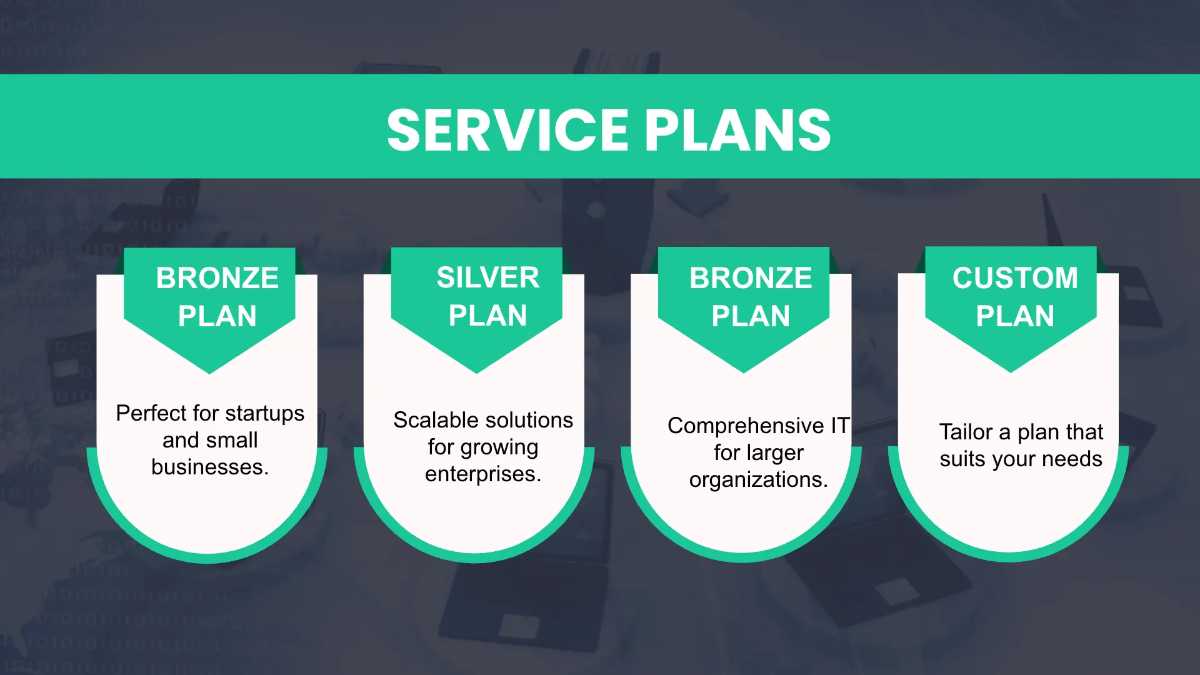 Free Managed IT Services Business Presentation Template to Edit Online