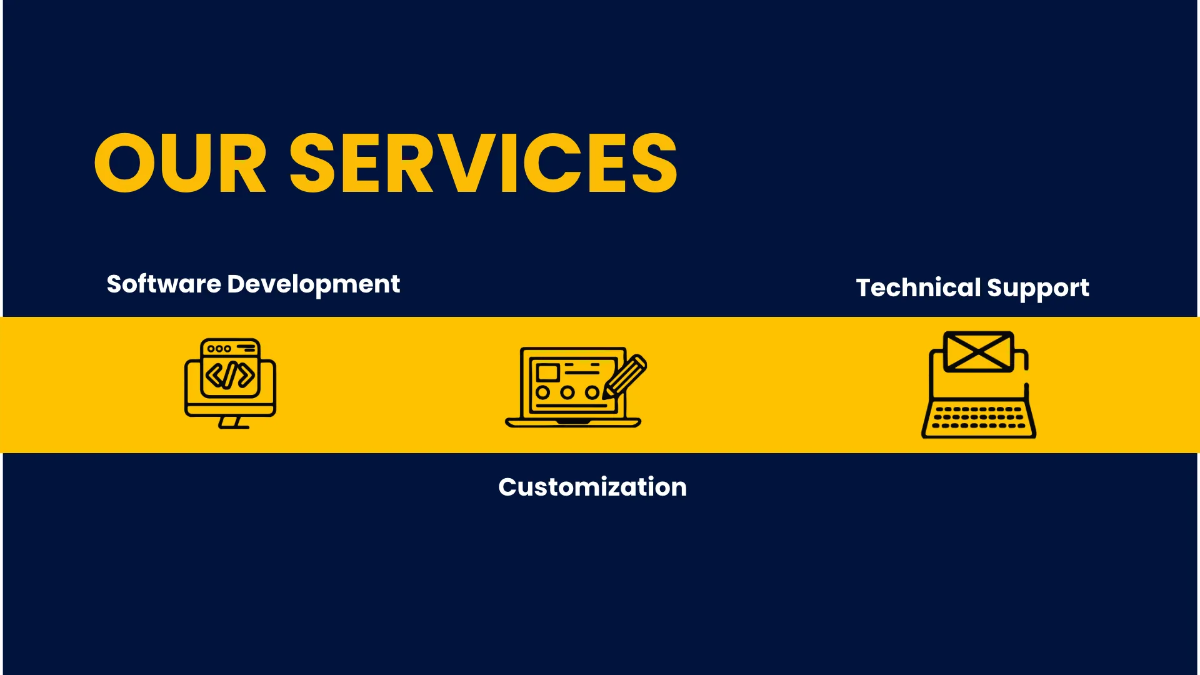 Free IT Software Development & Customization Business Presentation Template to Edit Online