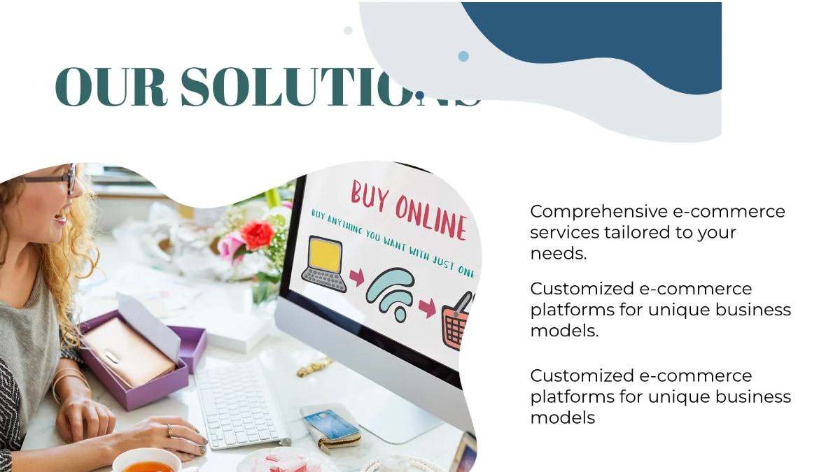 Free IT E-Commerce Solutions Business Presentation Template to Edit Online