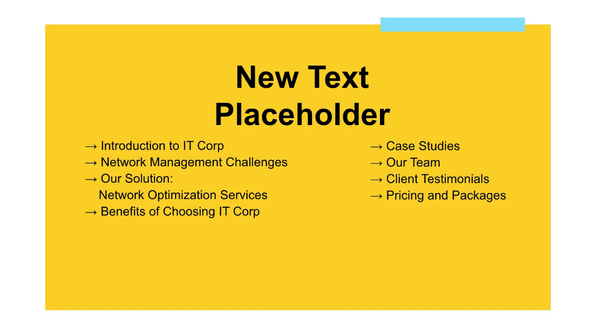 Free IT Network Management & Optimization Business Presentation Template to Edit Online