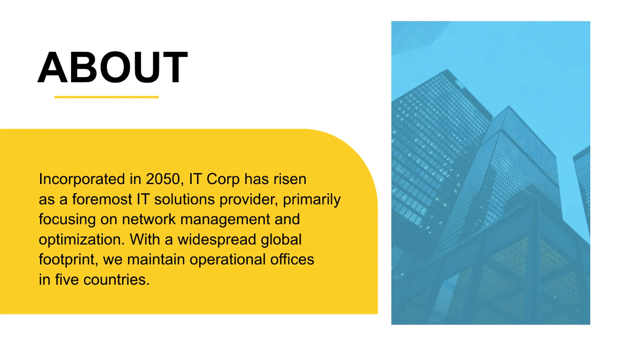 Free IT Network Management & Optimization Business Presentation Template to Edit Online