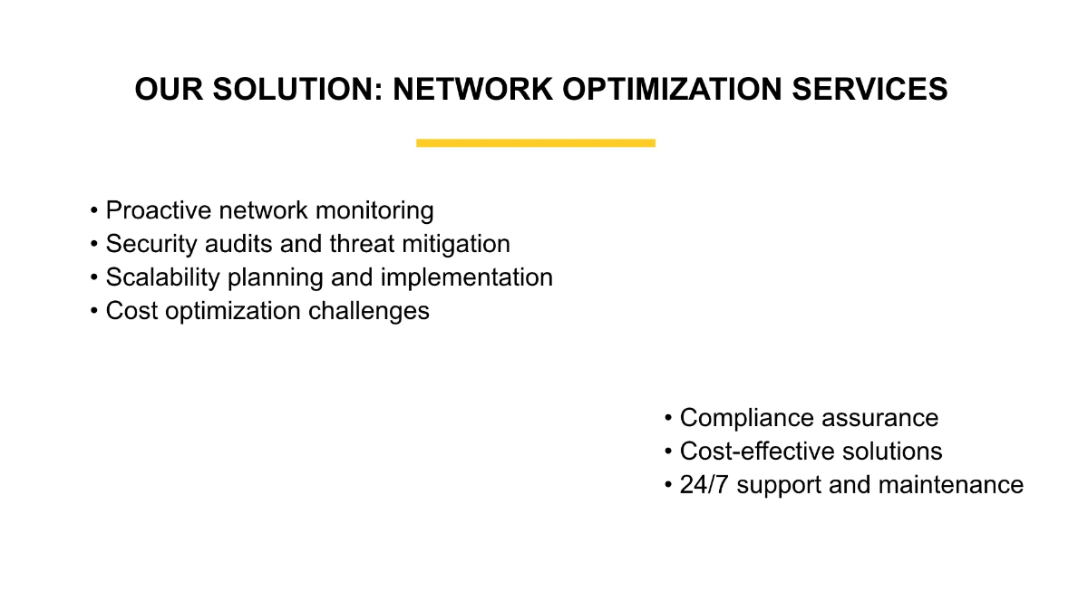 Free IT Network Management & Optimization Business Presentation Template to Edit Online