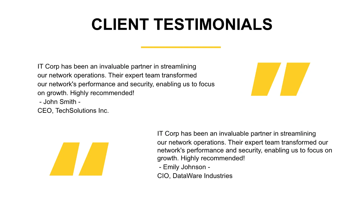 Free IT Network Management & Optimization Business Presentation Template to Edit Online