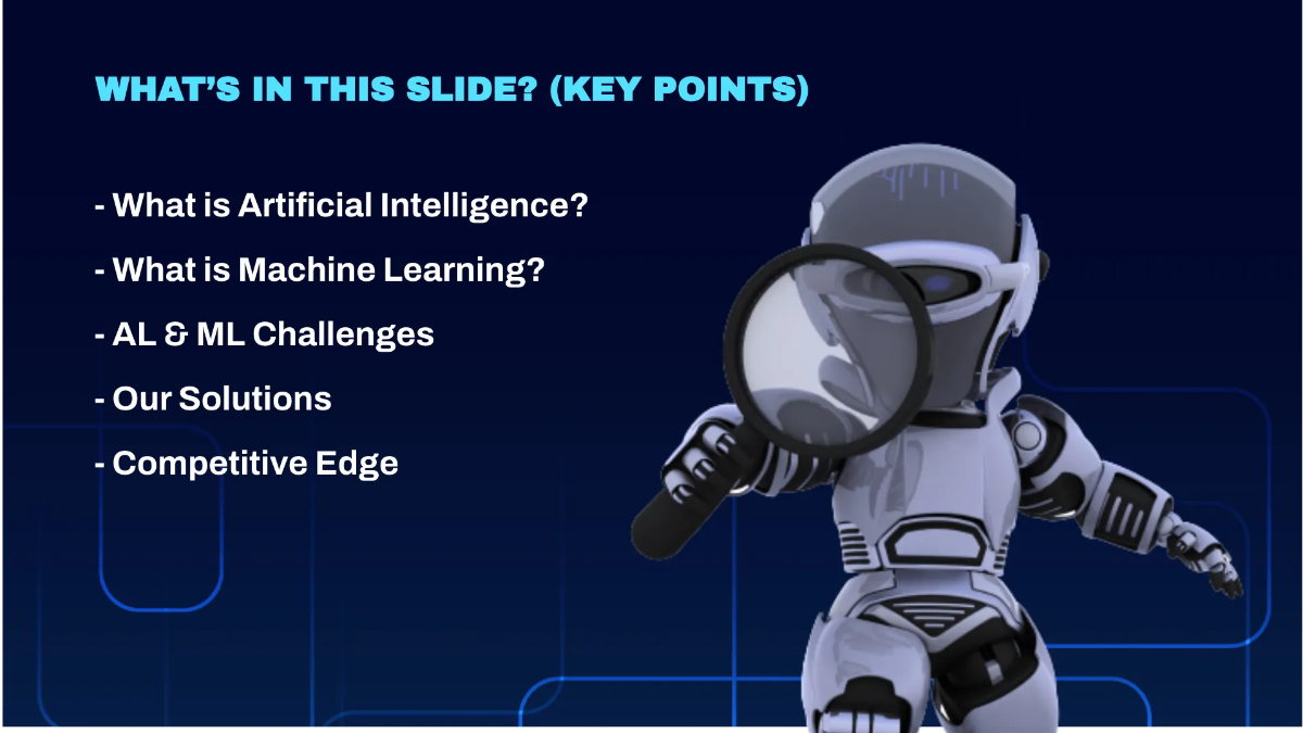 Free IT AI & Machine Learning Services Business Presentation Template to Edit Online