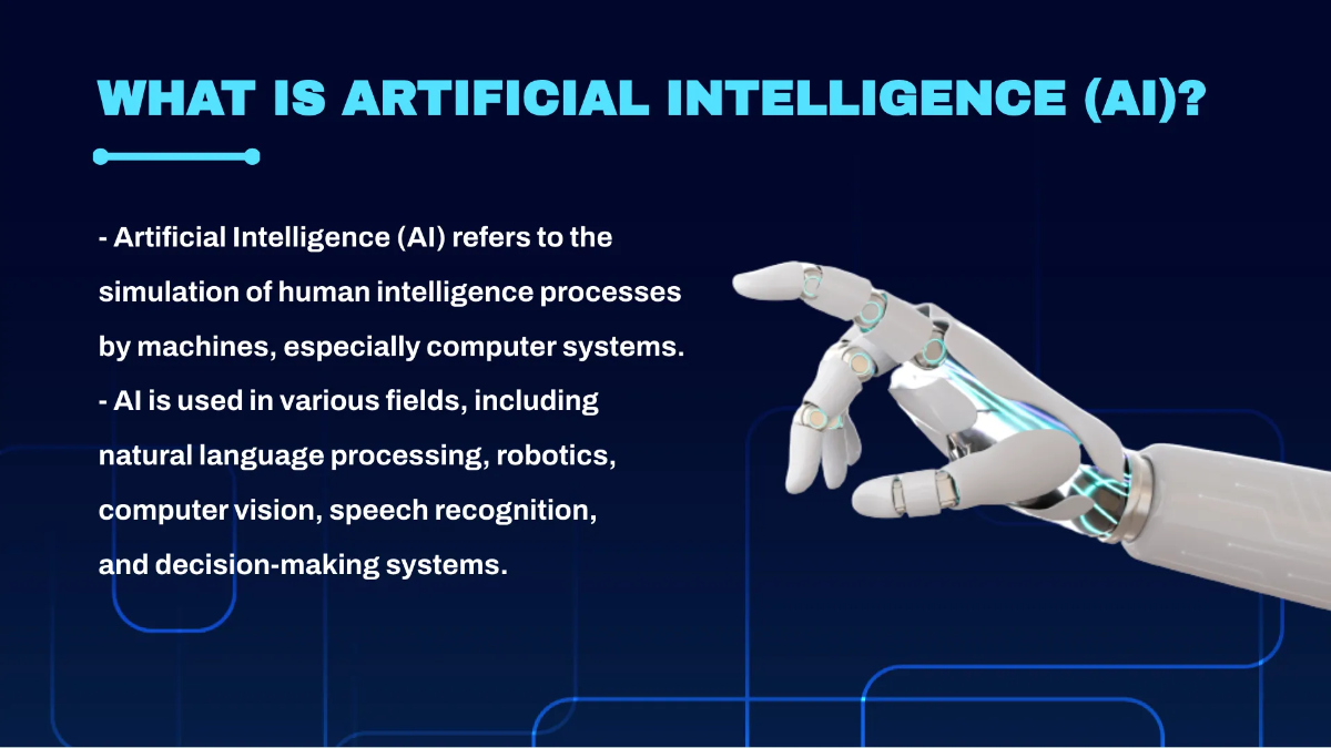 Free IT AI & Machine Learning Services Business Presentation Template to Edit Online