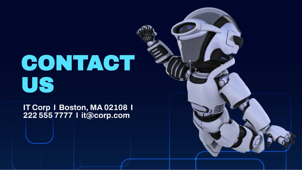 Free IT AI & Machine Learning Services Business Presentation Template to Edit Online