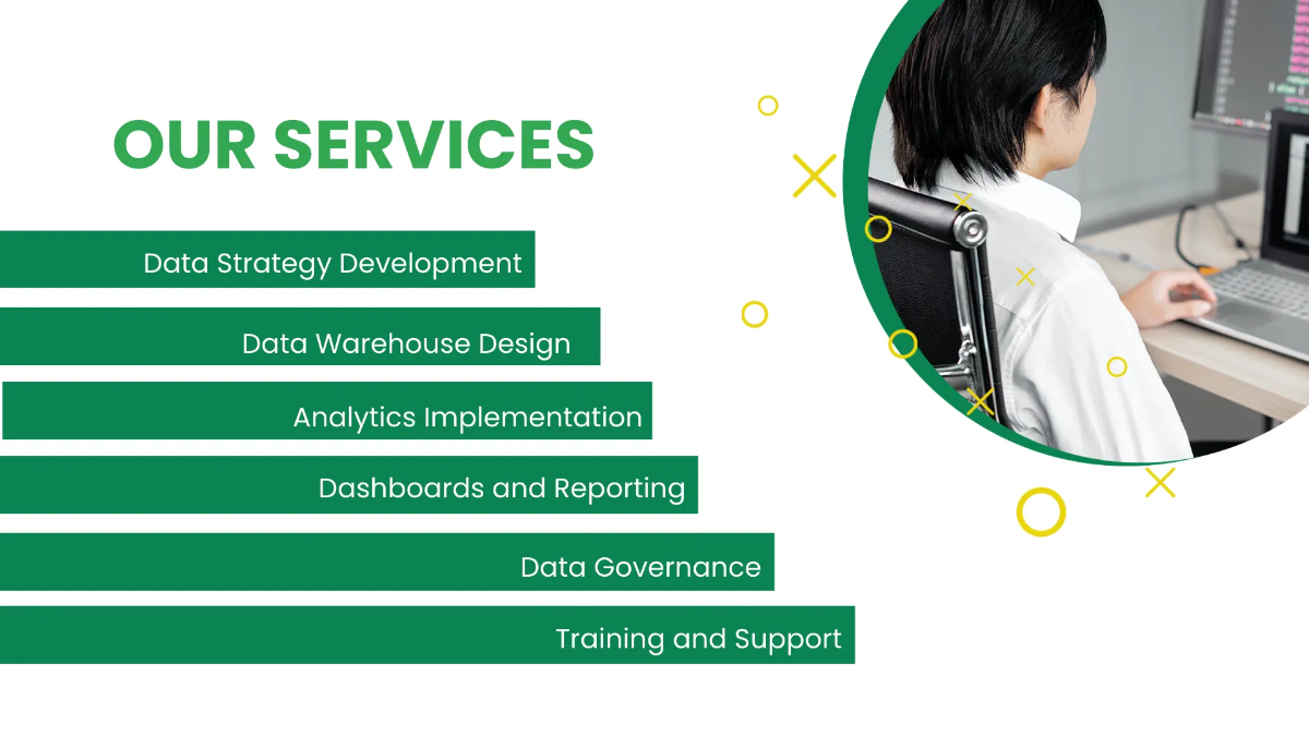 Free IT Business Intelligence & Analytics Consulting Business Presentation Template to Edit Online